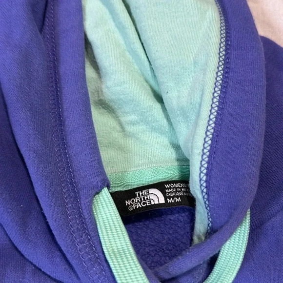 Northface Purple/mint green hoodie size M - Picture 3 of 4